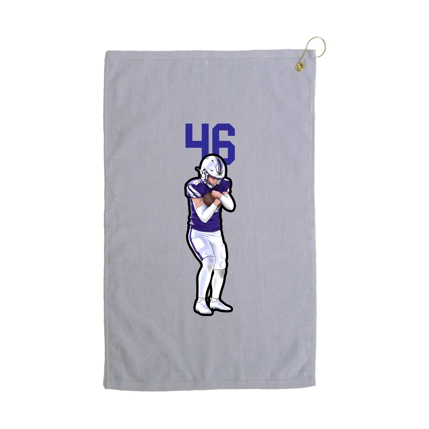 Golf Towel — Number Top in Grey