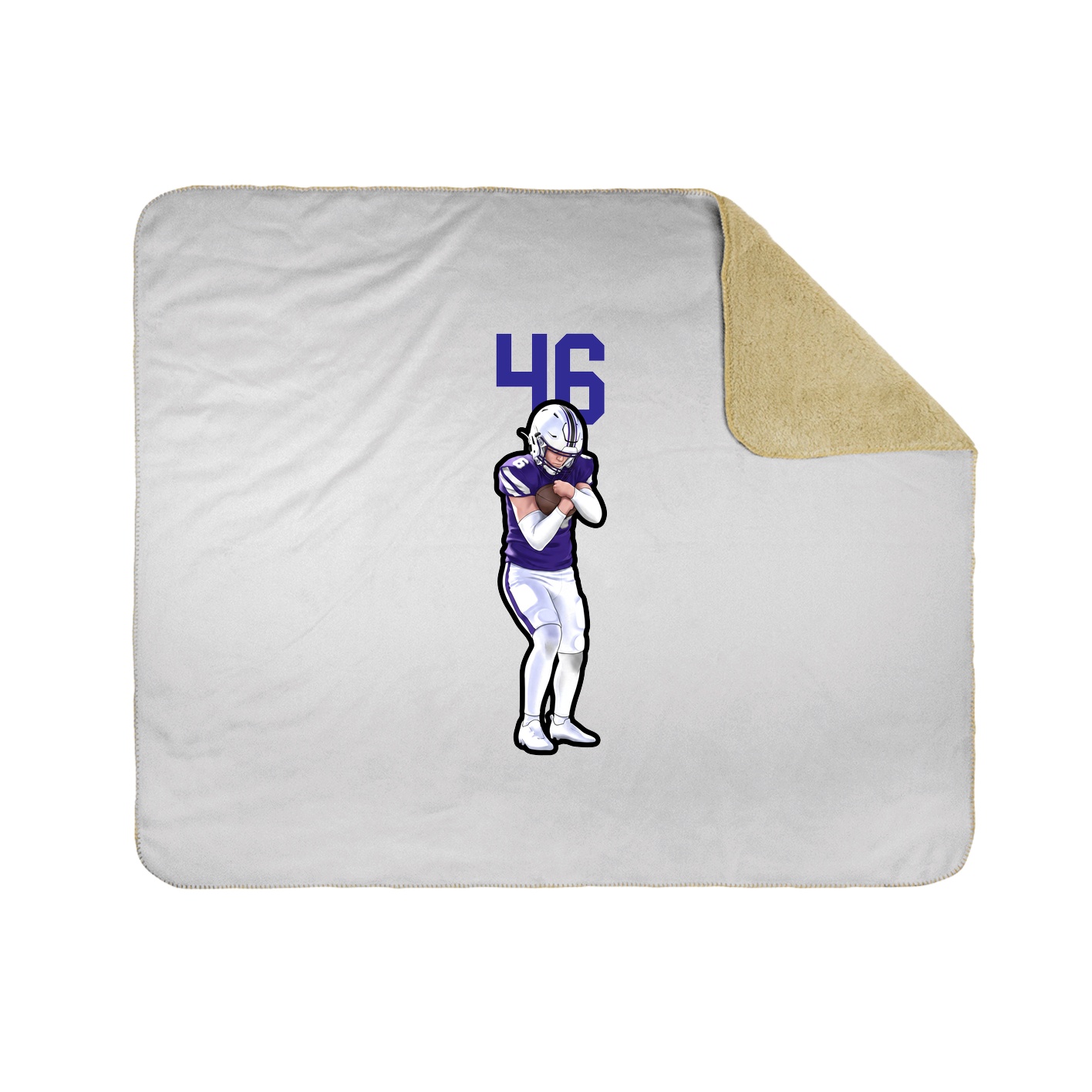 Throw Blanket — Number Top in White