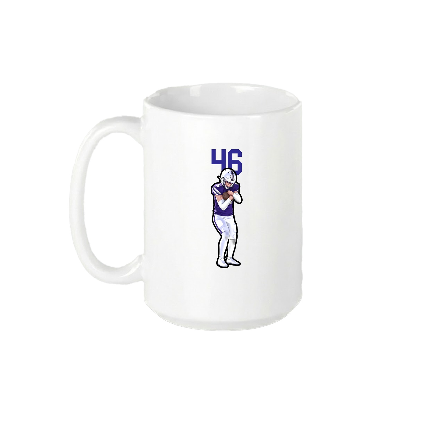 15oz Coffee Mug — Number Top in White