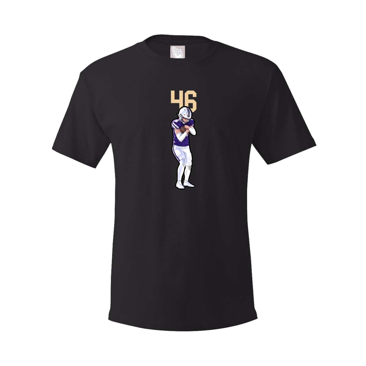 Youth Tee — Number Top in Black