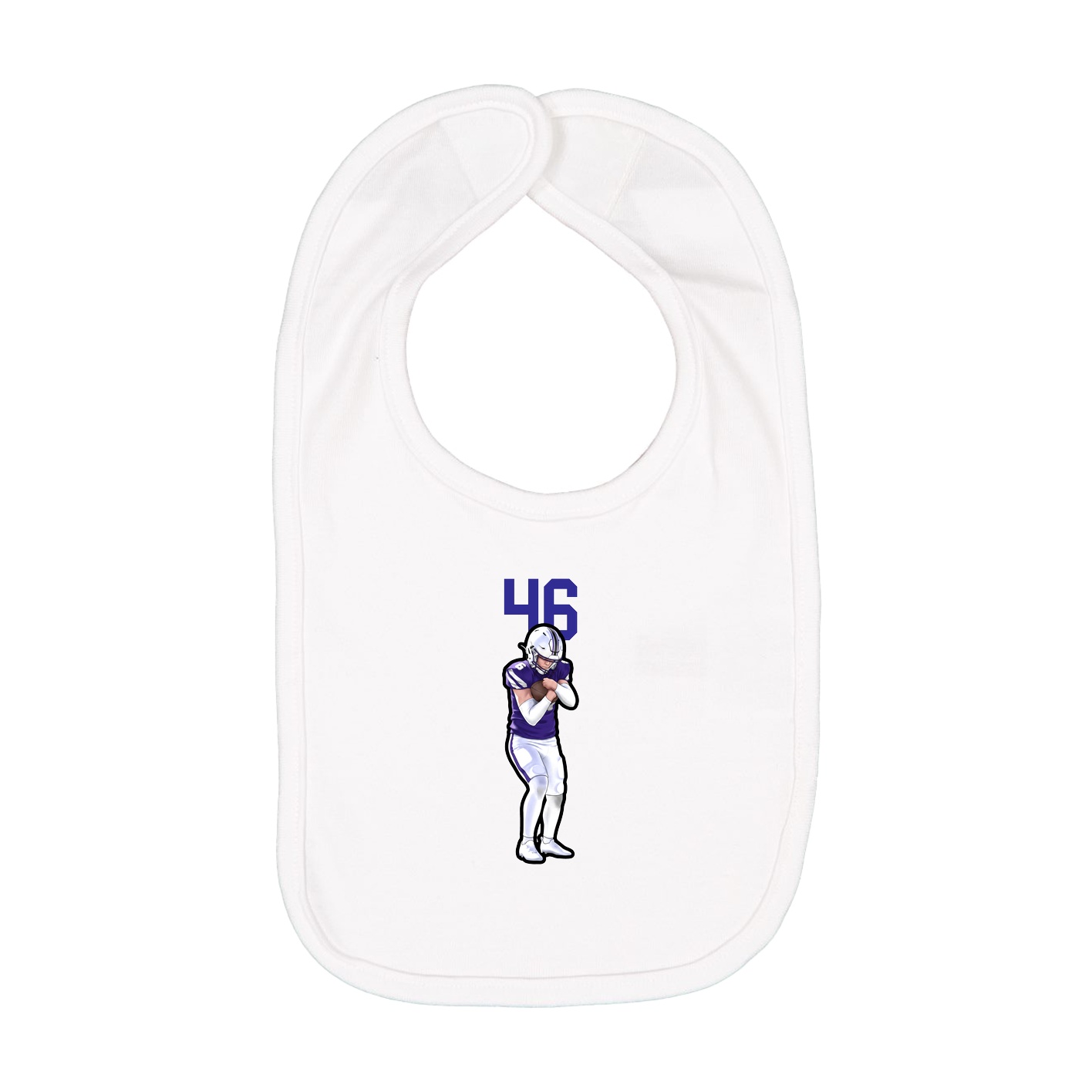 Infant Bib — Number Top in White