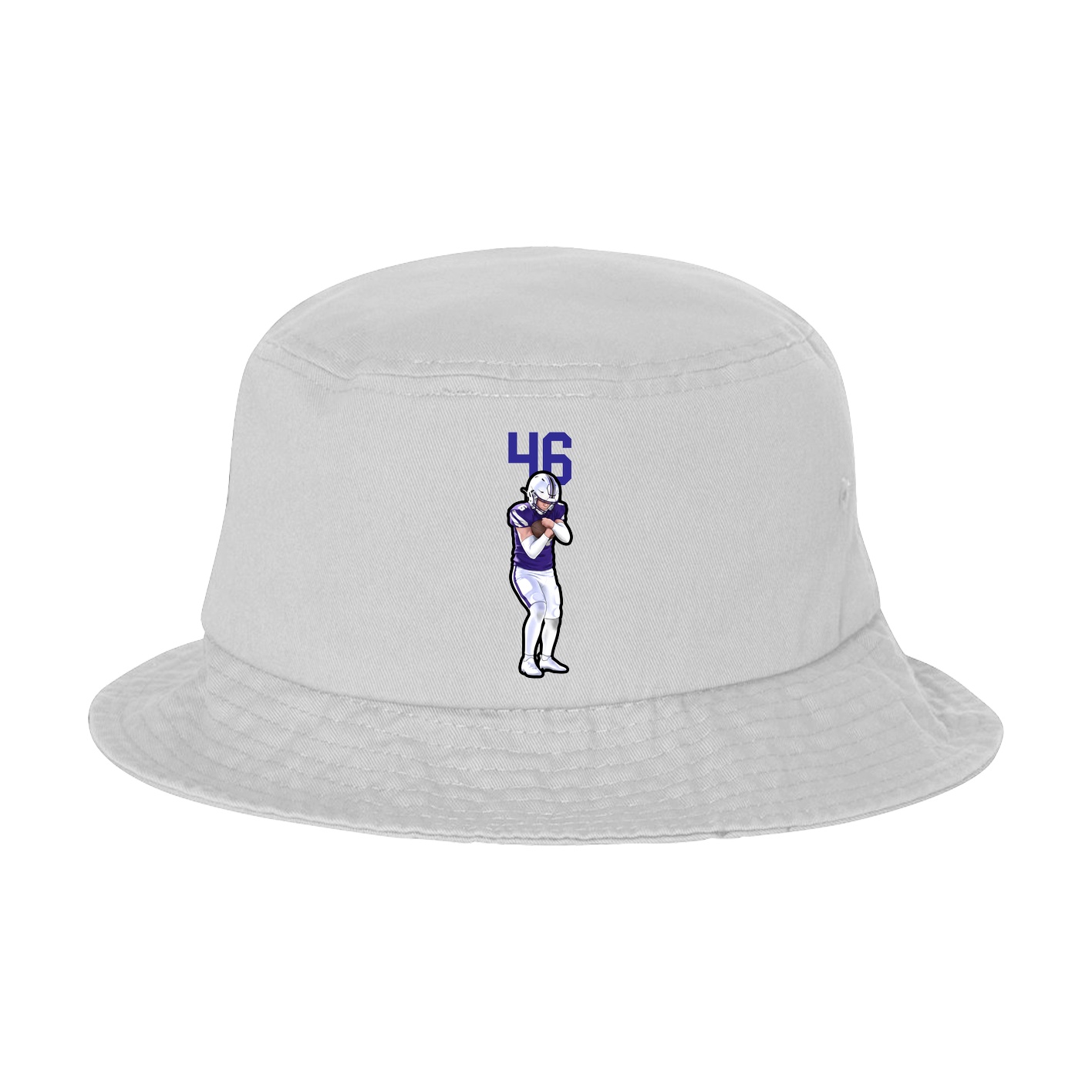Bucket Cap — Number Top in White