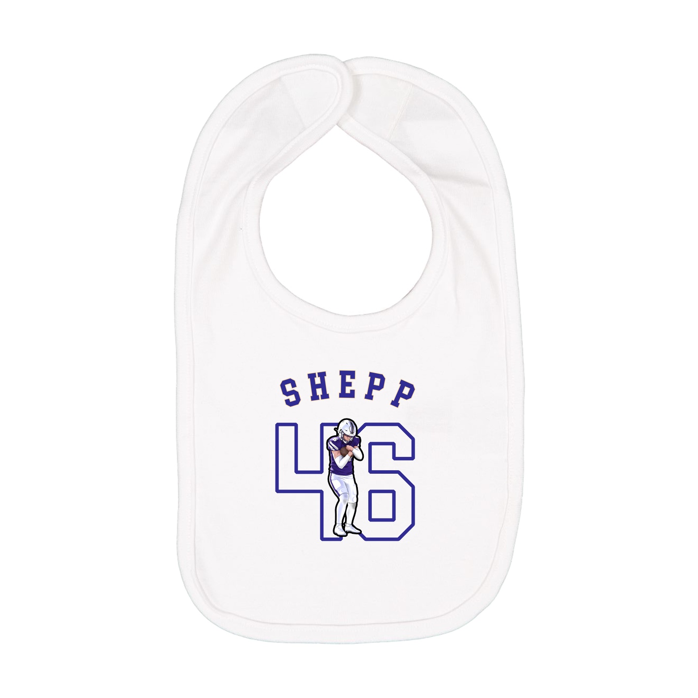 Infant Bib — Shirsey Arch in White