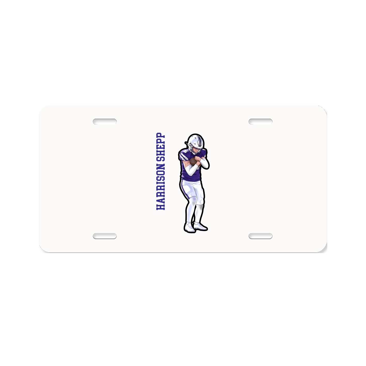 License Plate — Name Vertical in Classic