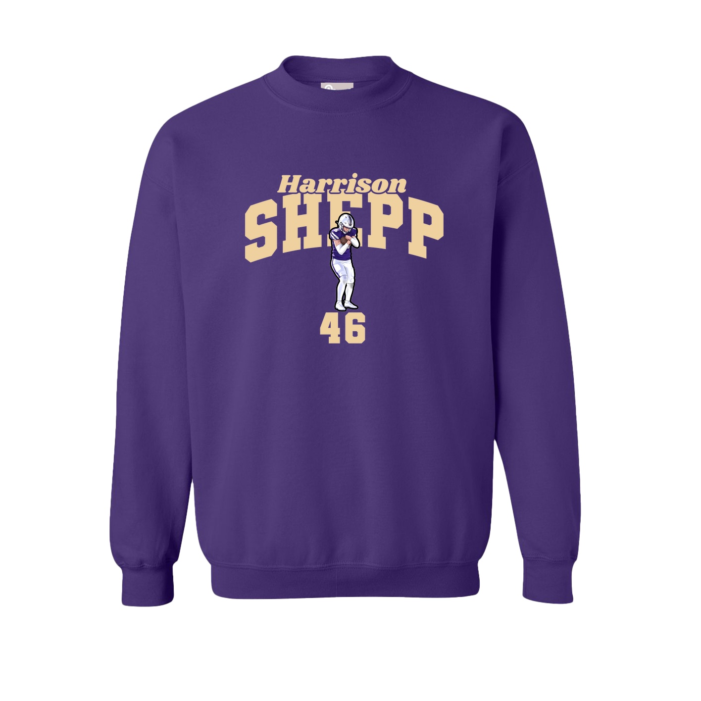 Fleece Crew — Signature Arch in Purple