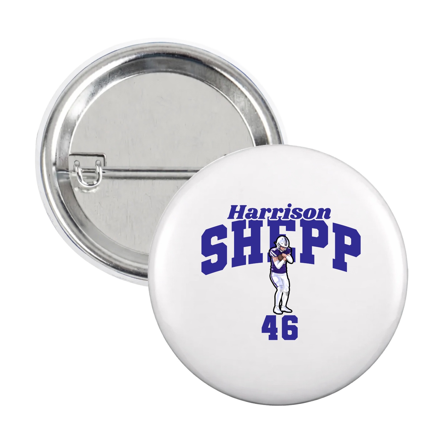 Game Day Button — Signature Arch in White