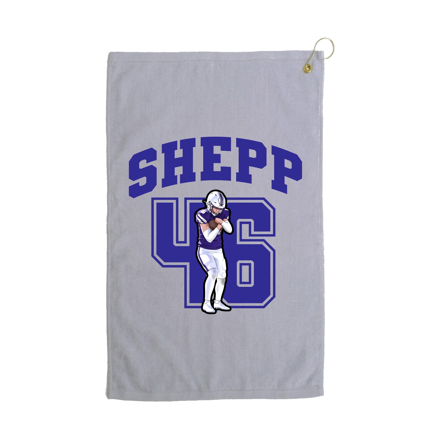Golf Towel — Number in Grey