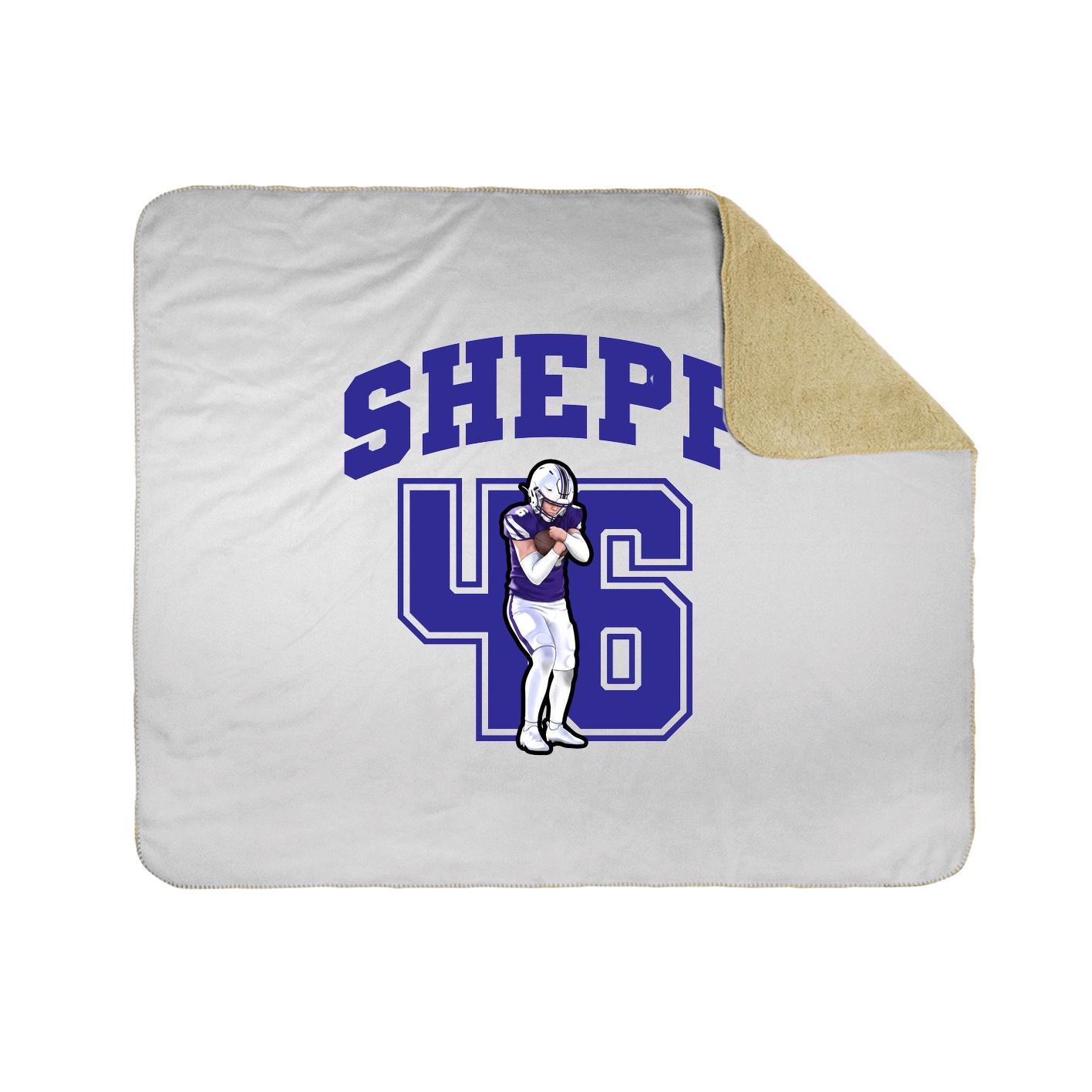 Throw Blanket — Number in White