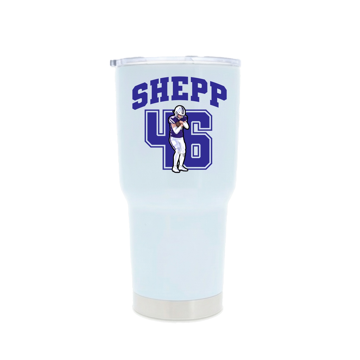 30oz Stainless Steel Tumbler — Number in White