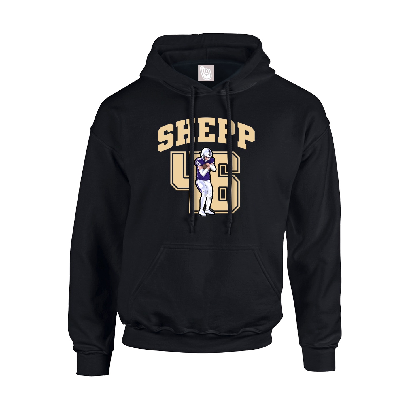 Hoodie — Number in Black
