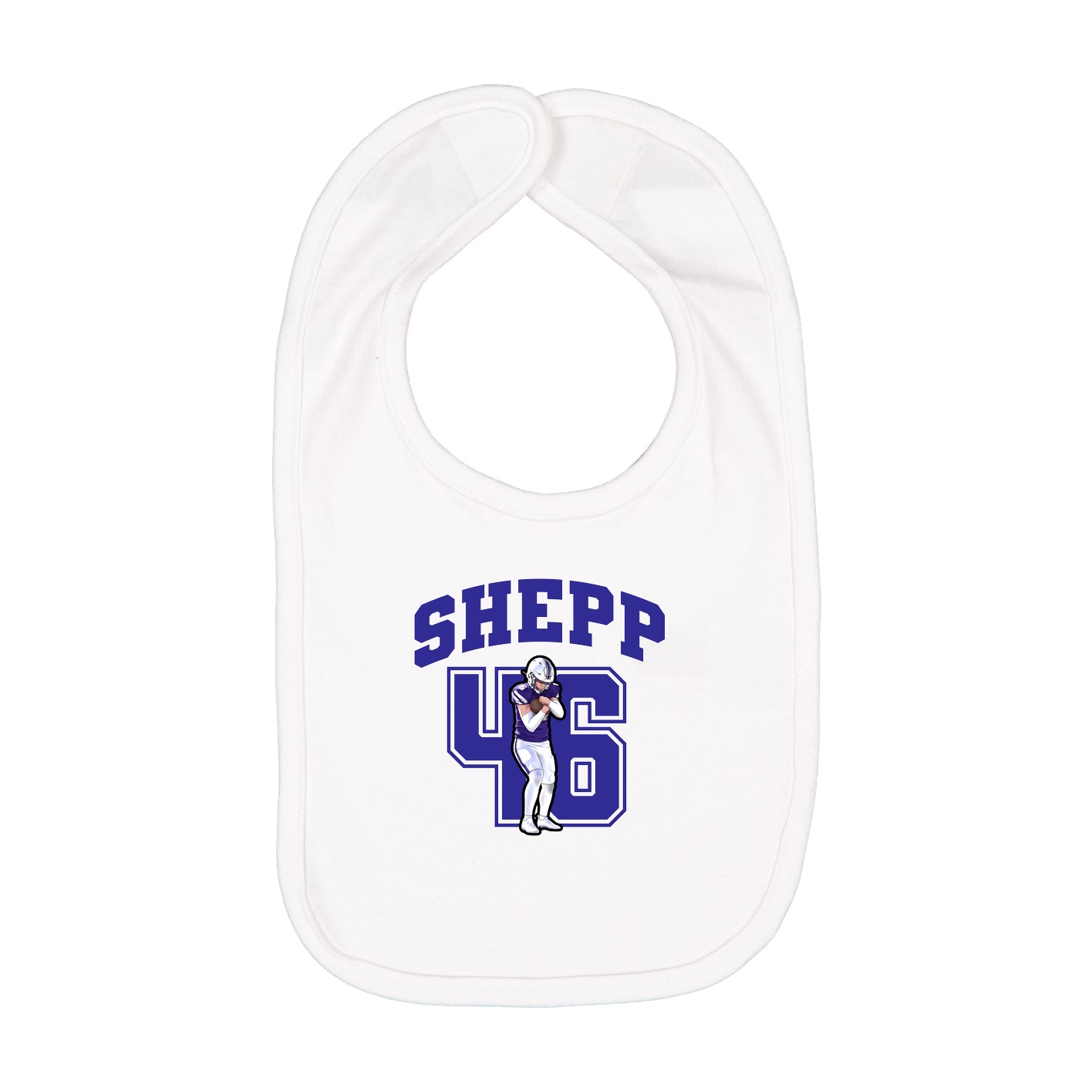Infant Bib — Number in White