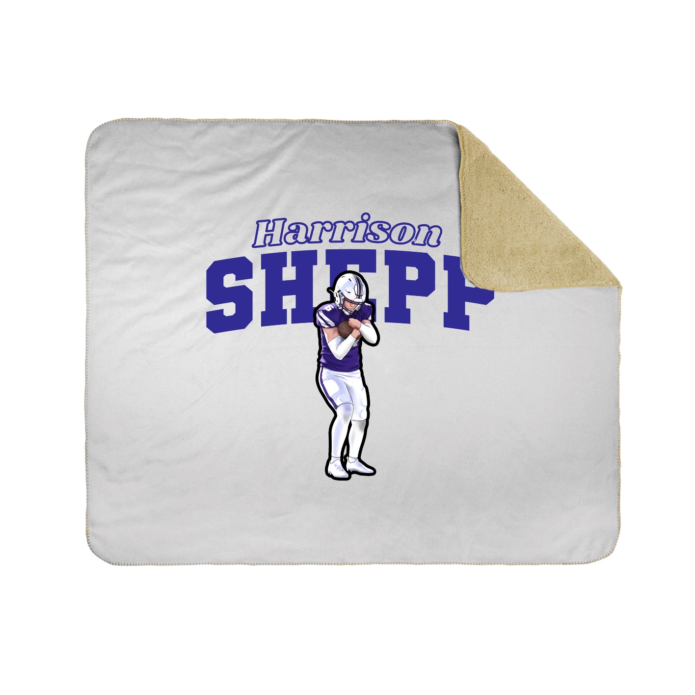 Throw Blanket — Name Arch in White