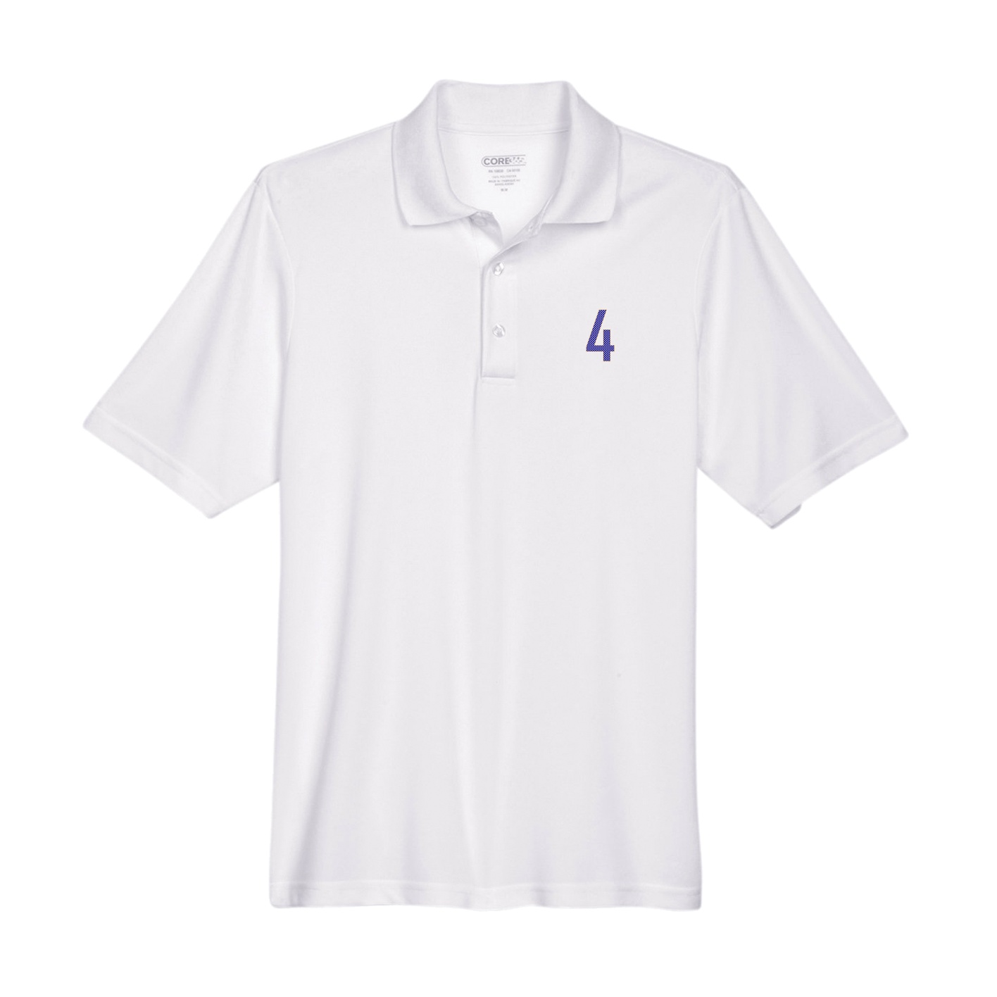 Performance Polo — Front Shirsy in White