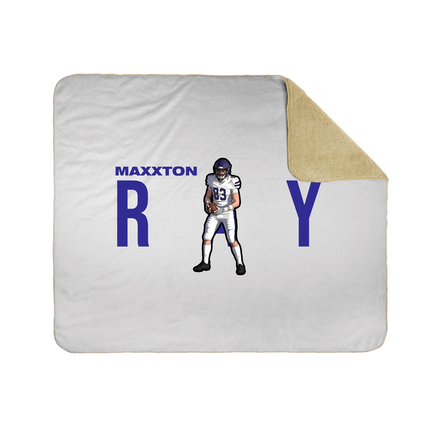 Throw Blanket — Player Name in White