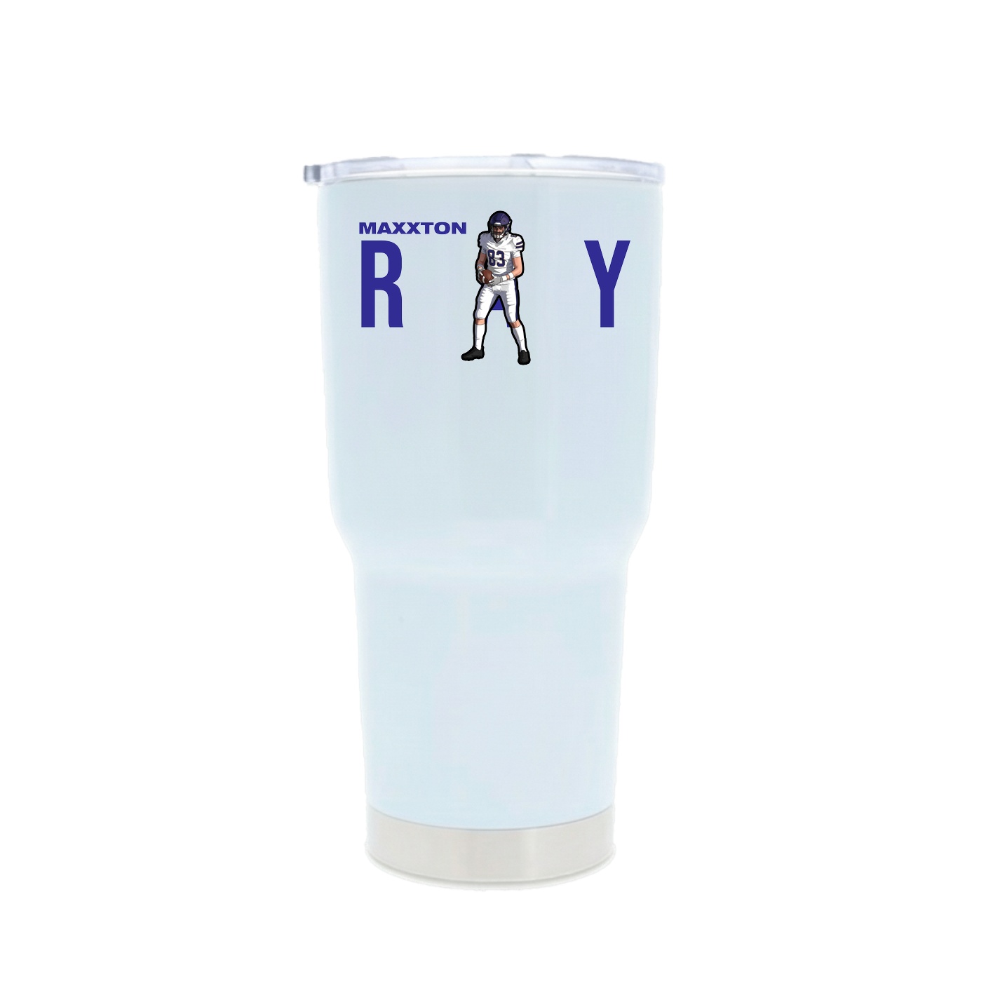 30oz Stainless Steel Tumbler — Player Name in White