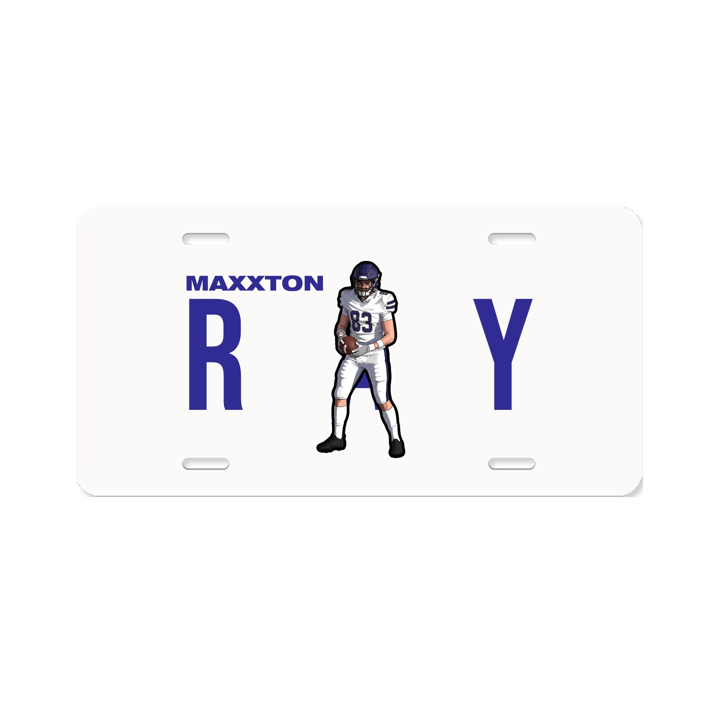 License Plate — Player Name in Classic