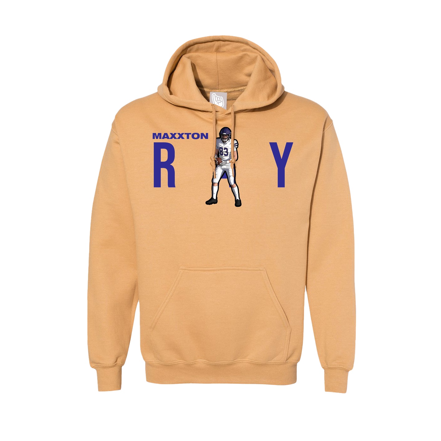 Hoodie — Player Name in Vegas Gold