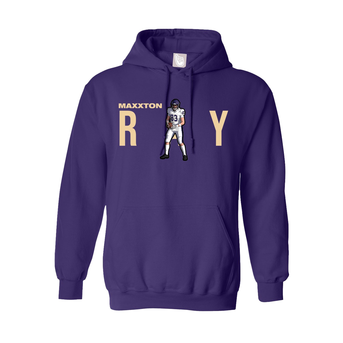 Hoodie — Player Name in Purple