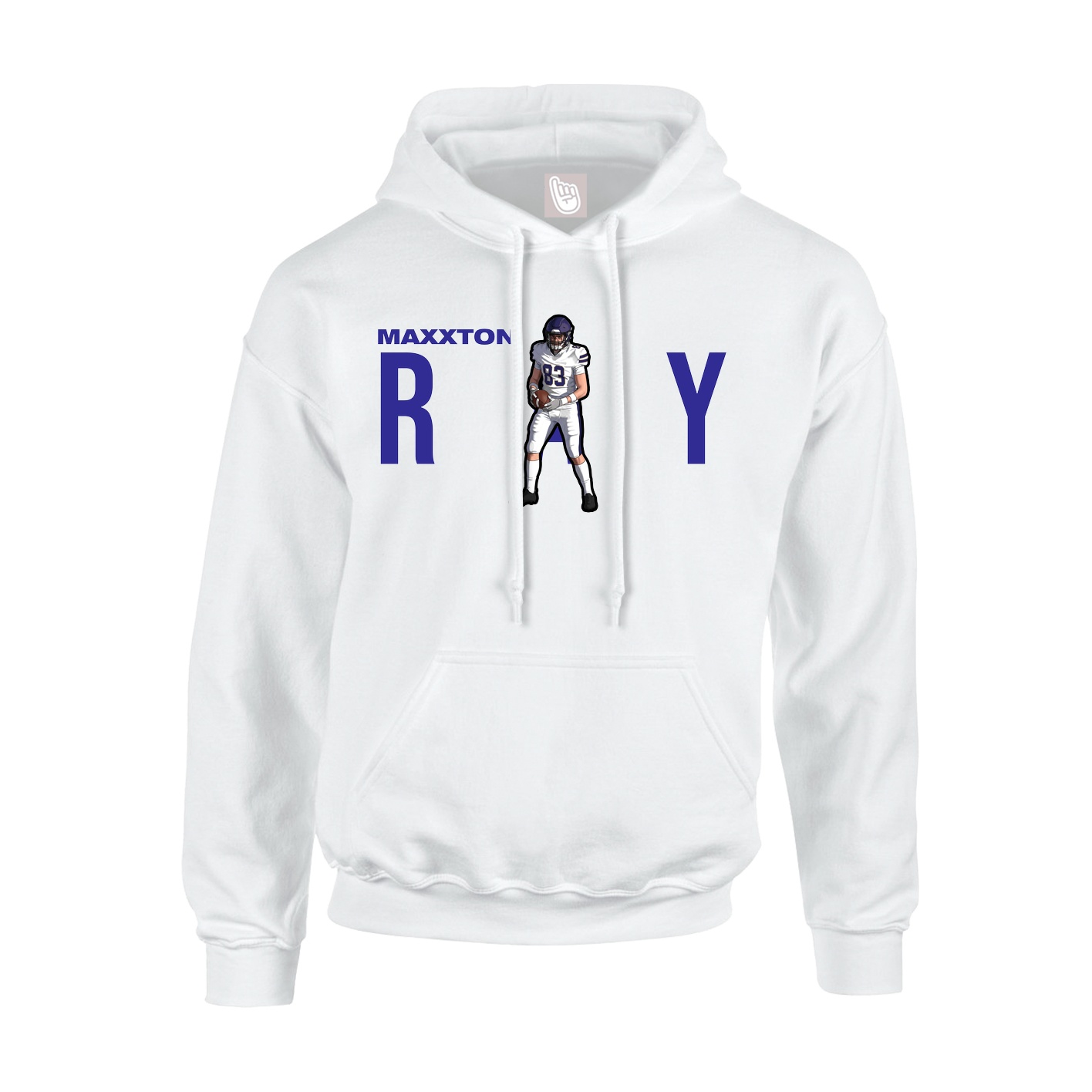 Youth Hoodie — Player Name in White