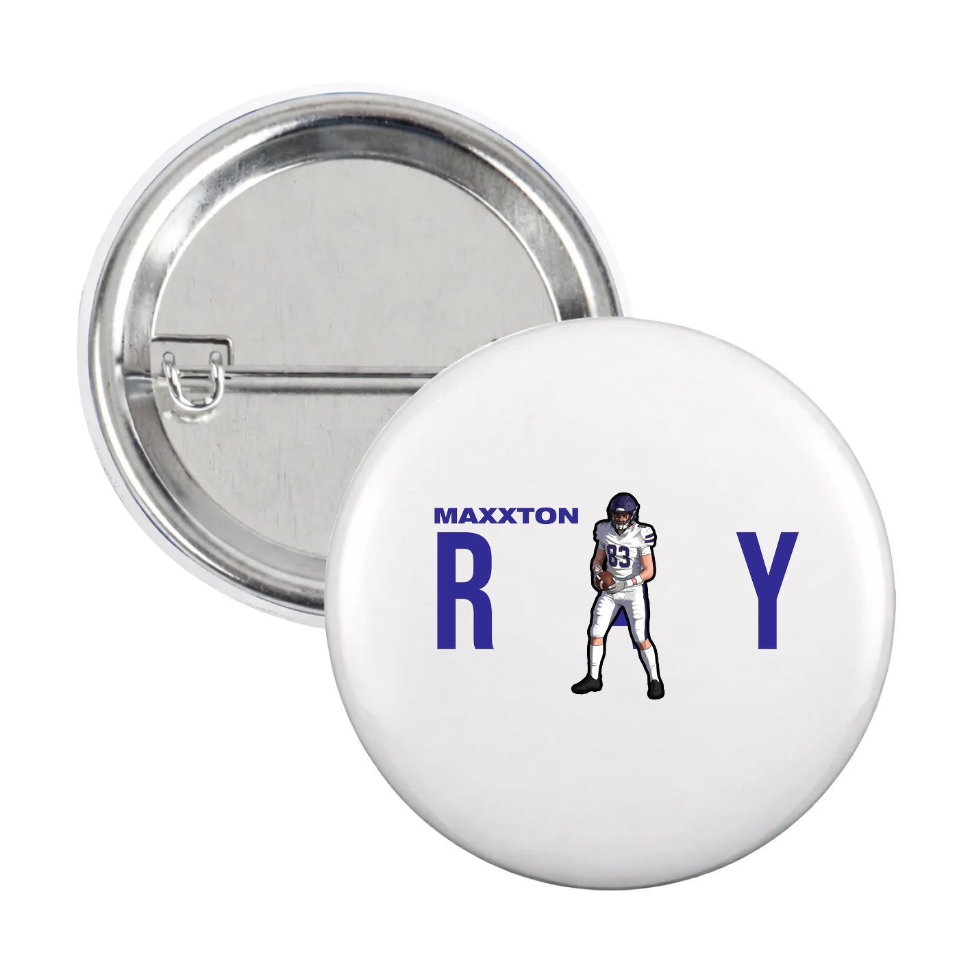 Game Day Button — Player Name in White