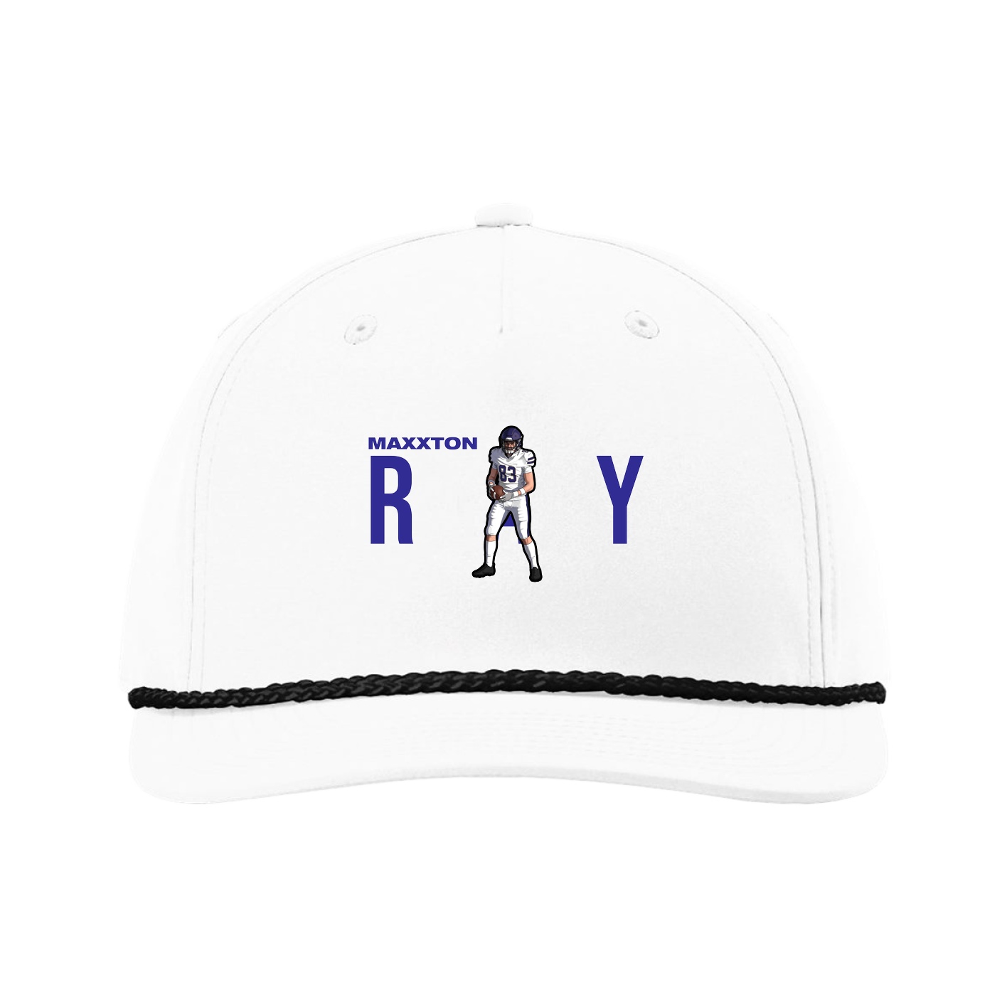Five-Panel Classic Rope Cap — Player Name in White