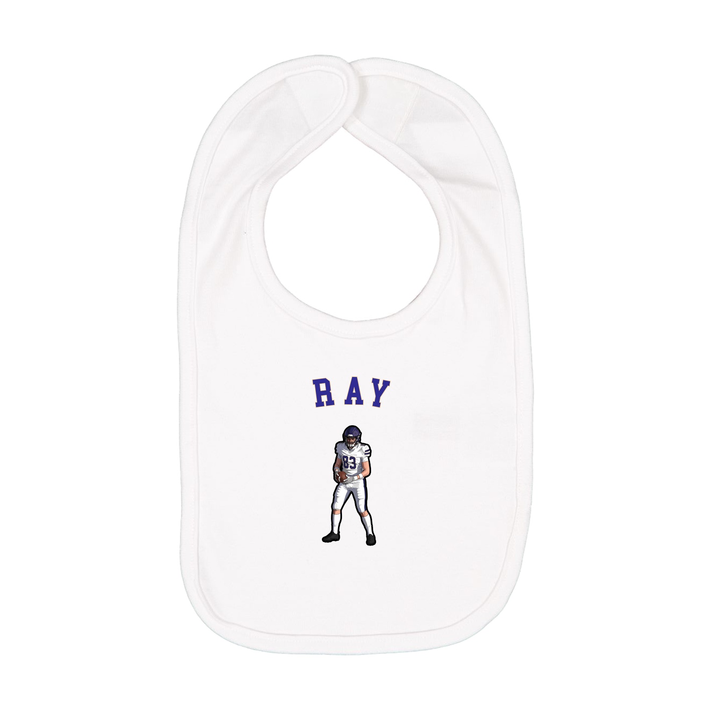 Infant Bib — Shirsey Arch in White