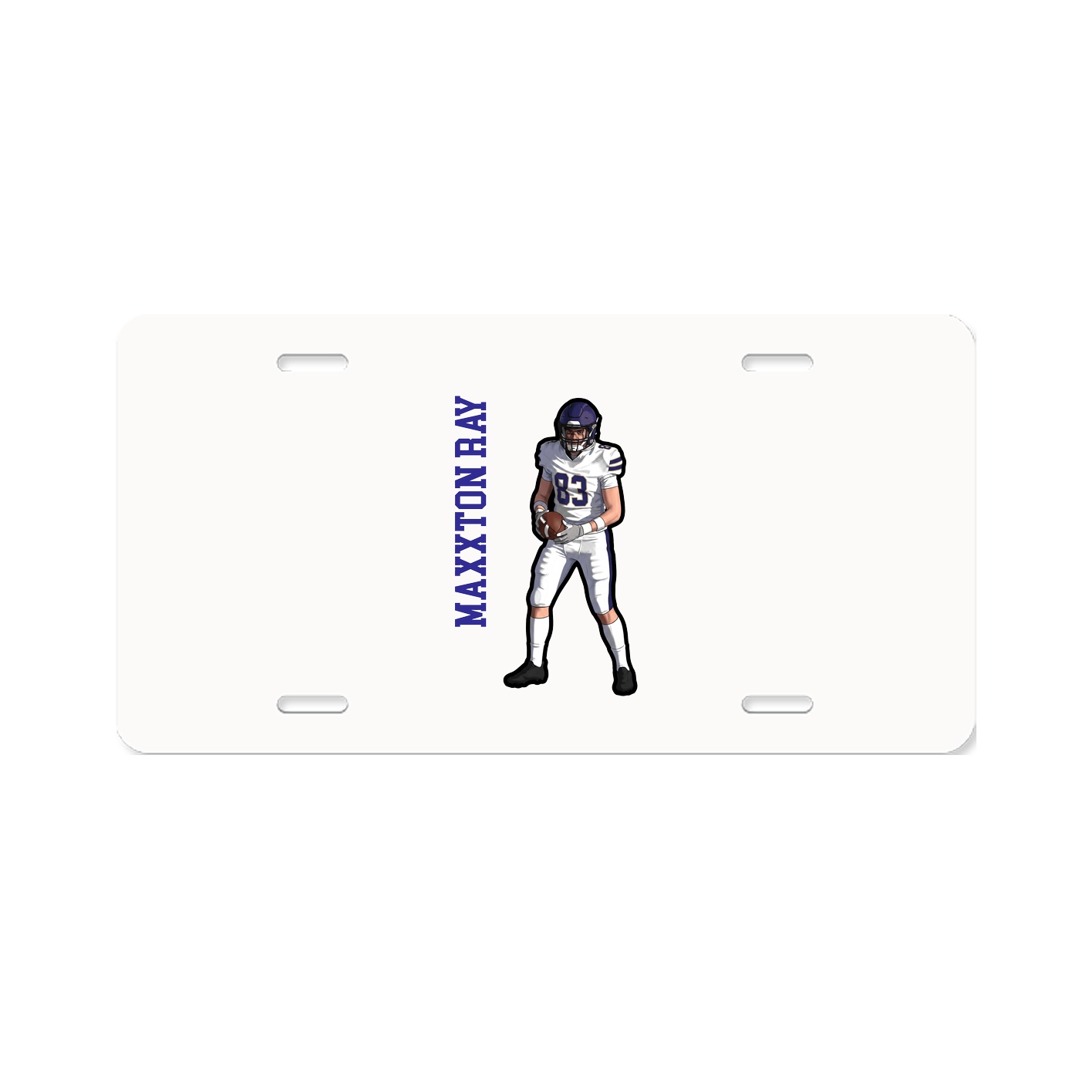 License Plate — Name Vertical in Classic