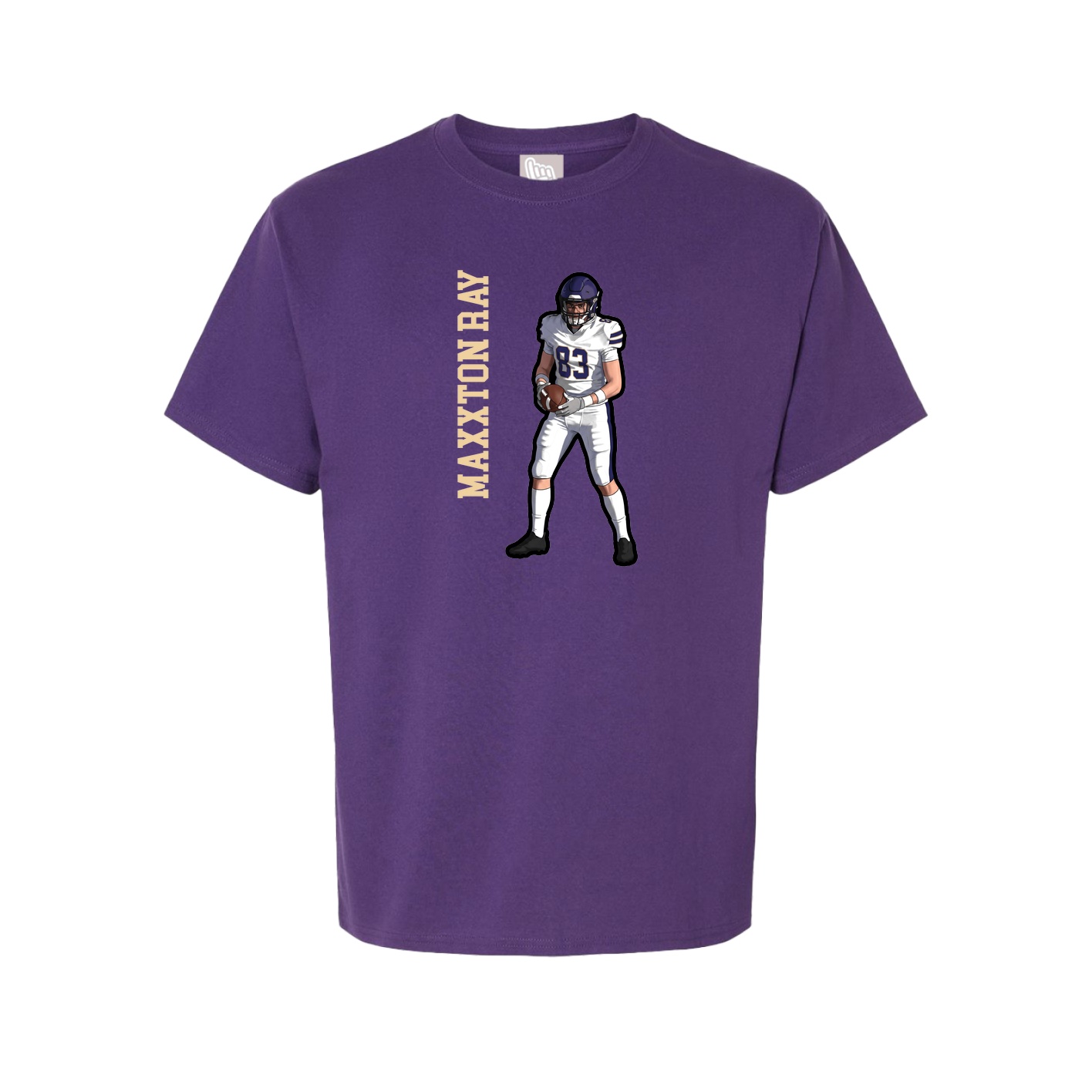 Tee — Name Vertical in Purple