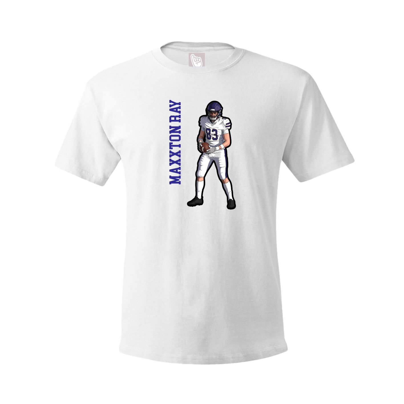 Tee — Name Vertical in White