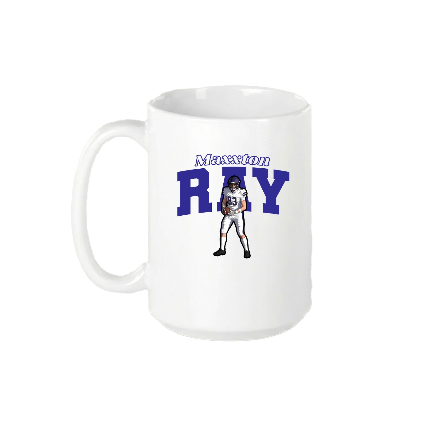 15oz Coffee Mug — Name Arch in White