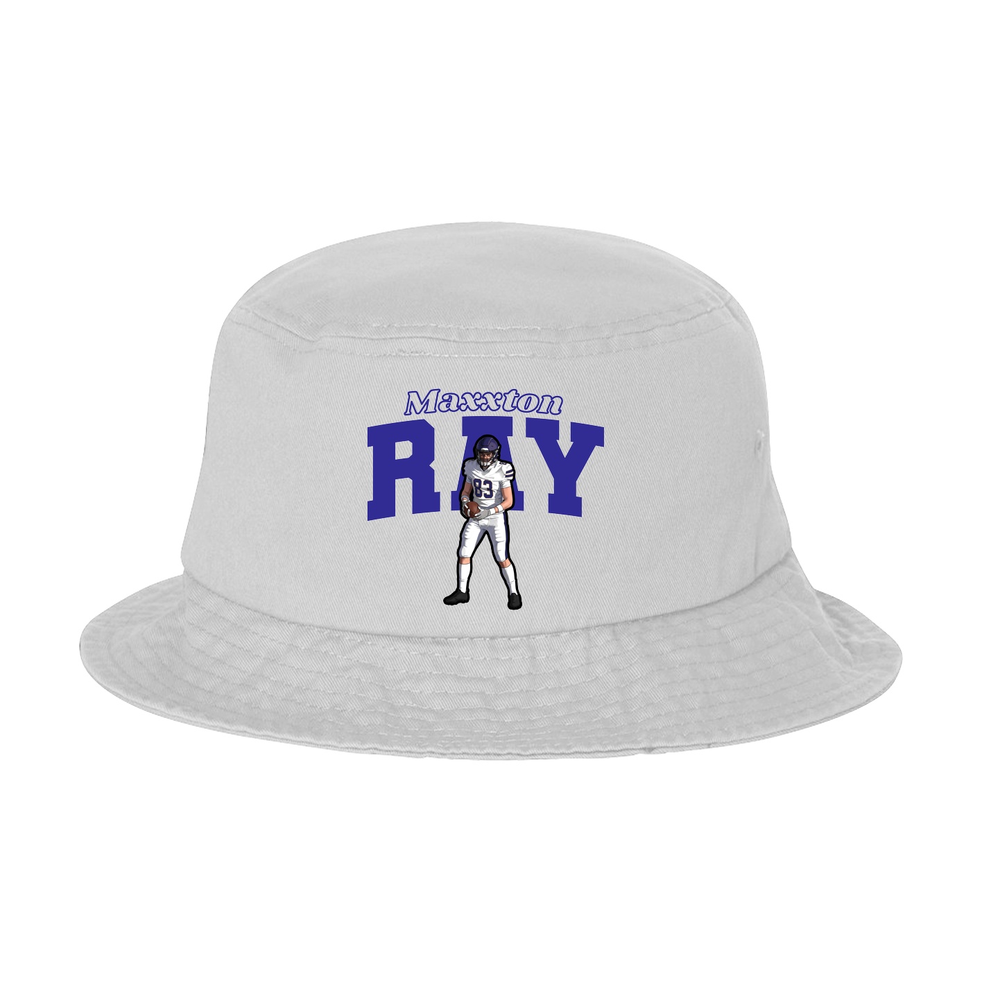 Bucket Cap — Name Arch in White