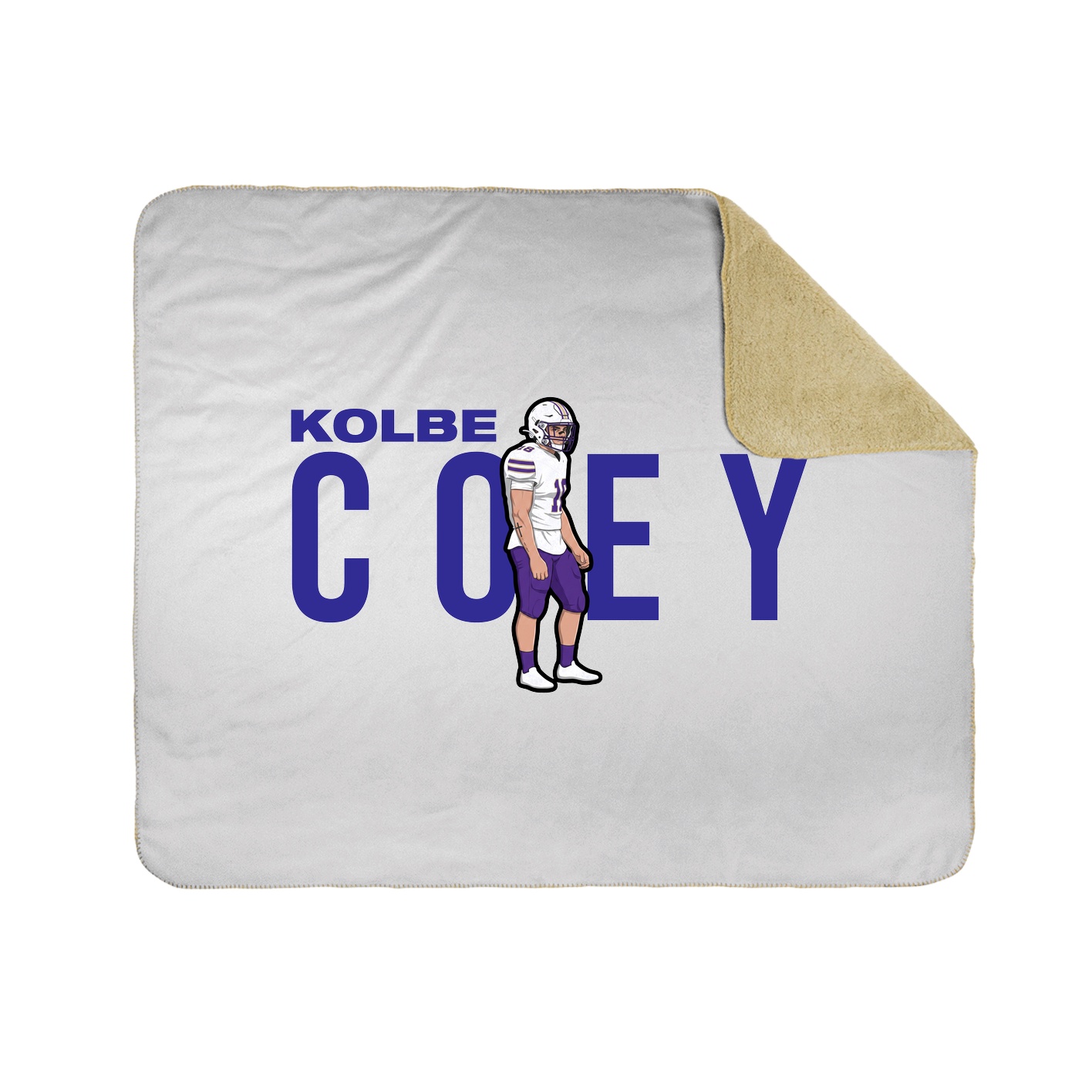 Throw Blanket — Player Name in White