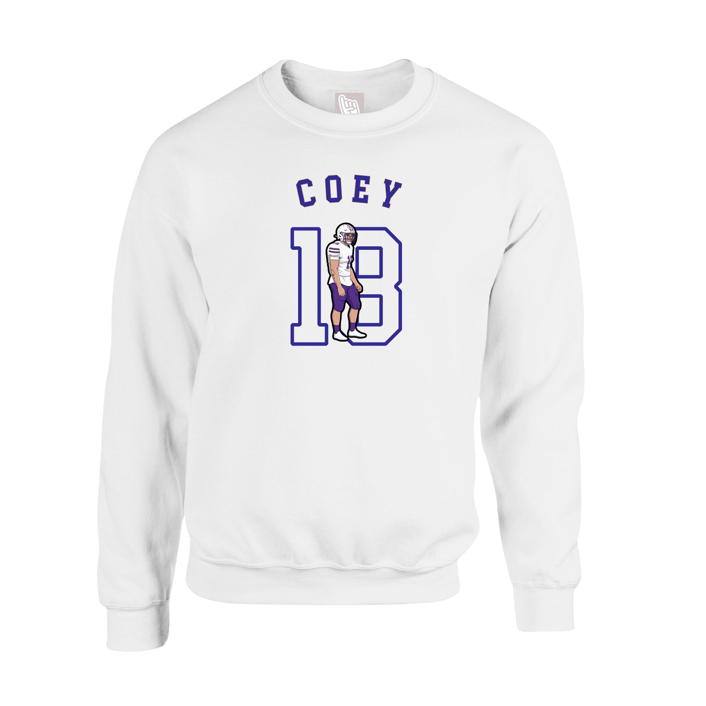 Fleece Crew — Shirsey Arch in White