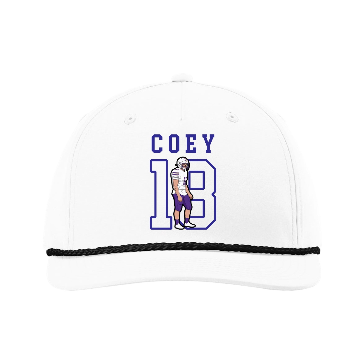 Five-Panel Classic Rope Cap — Shirsey in White