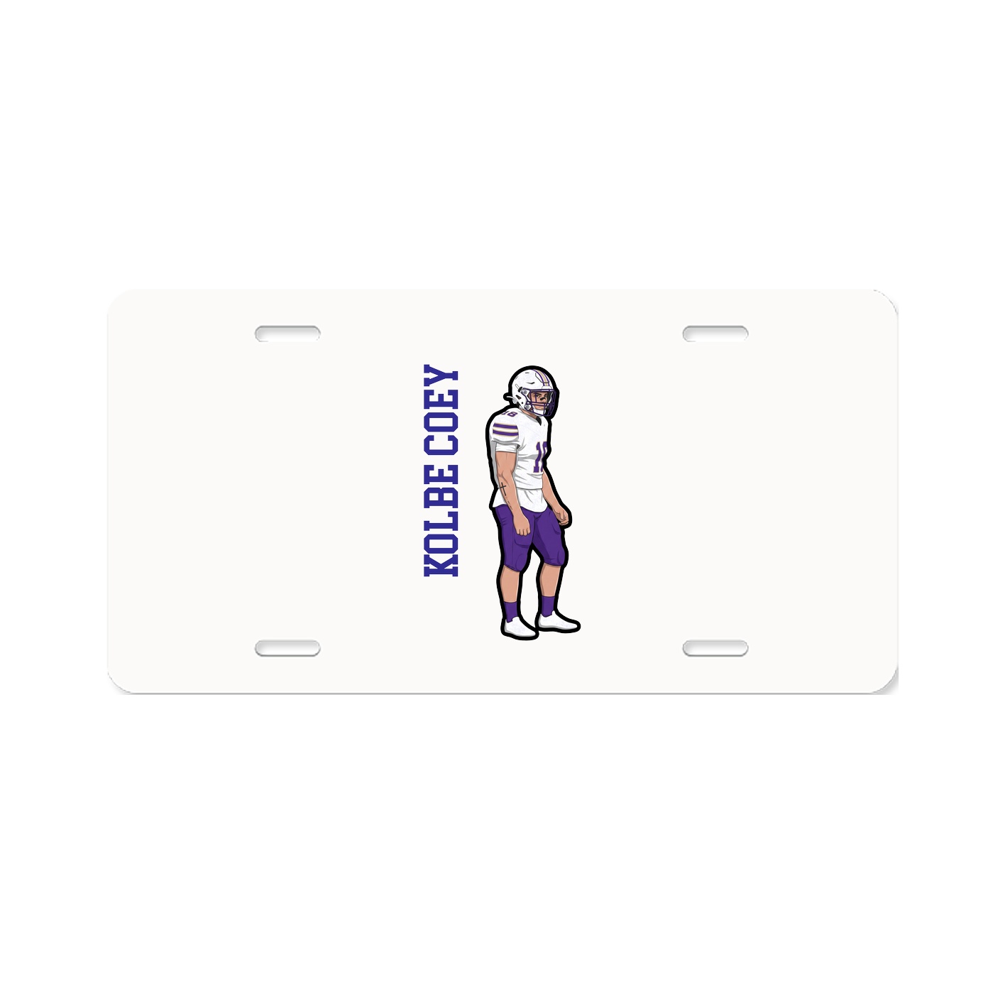 License Plate — Name Vertical in Classic
