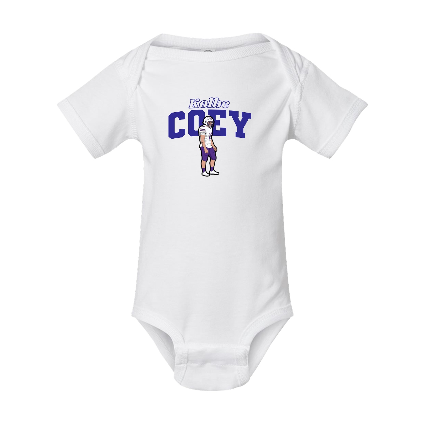 Baby Onesie — Name Arch in White