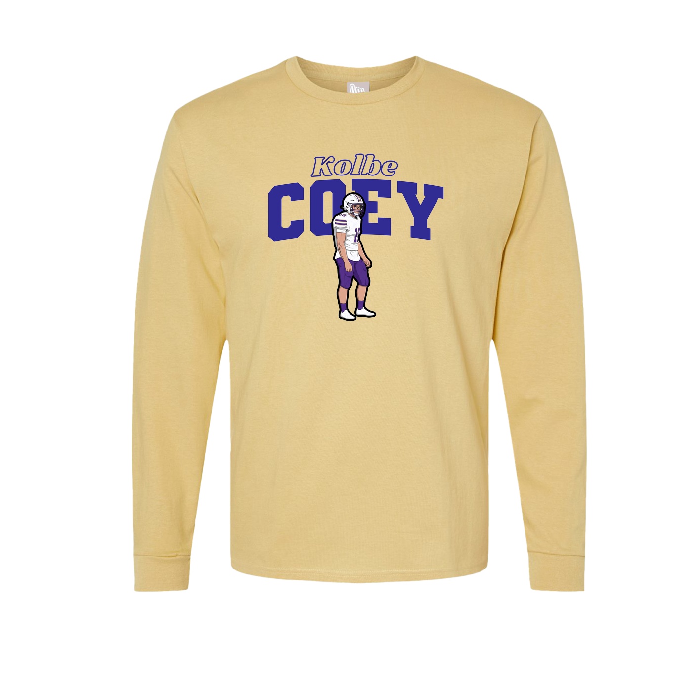 Long Sleeve Tee — Name Arch in Vegas Gold