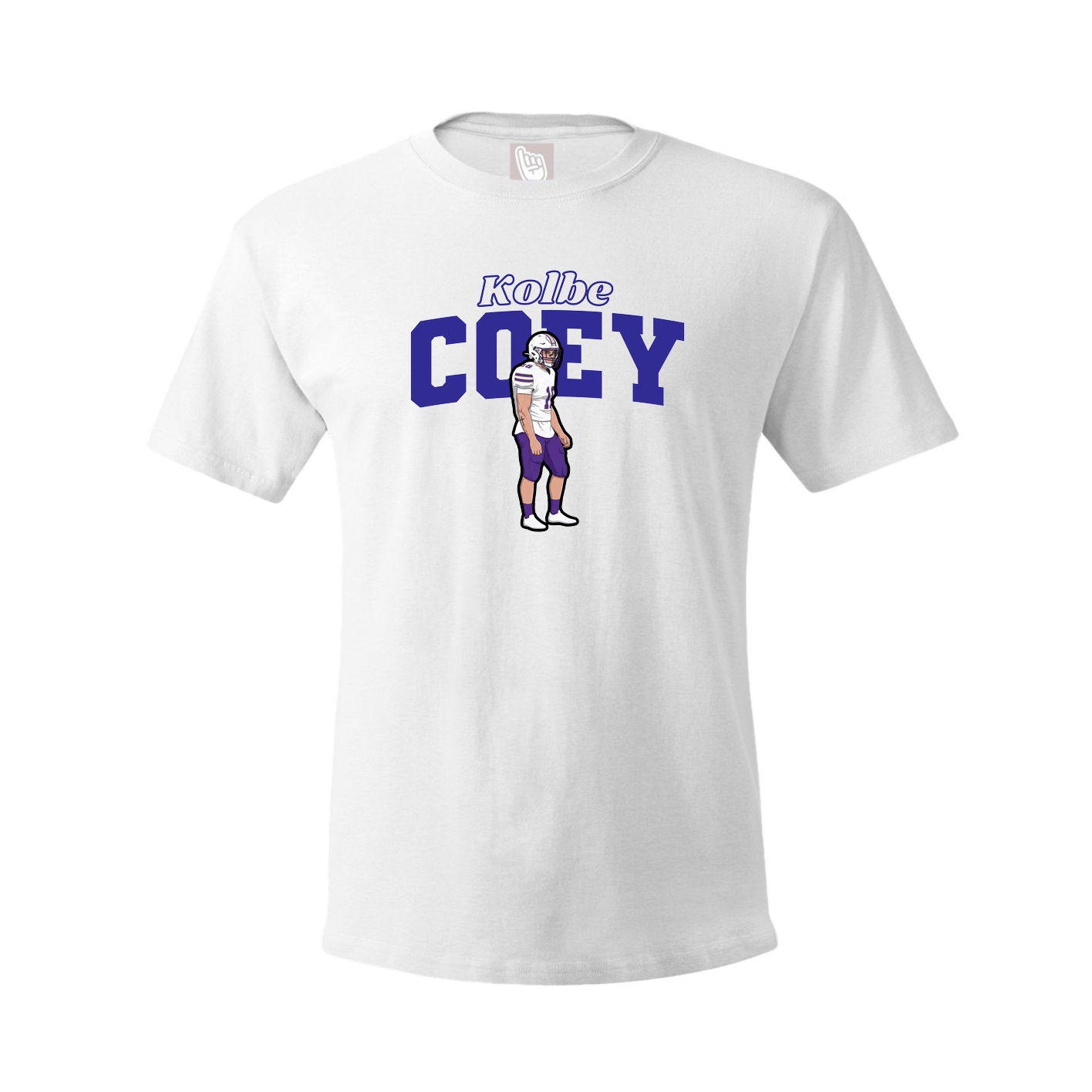 Youth Tee — Name Arch in White