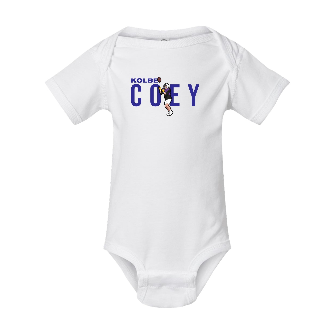 Baby Onesie — Player Name in White