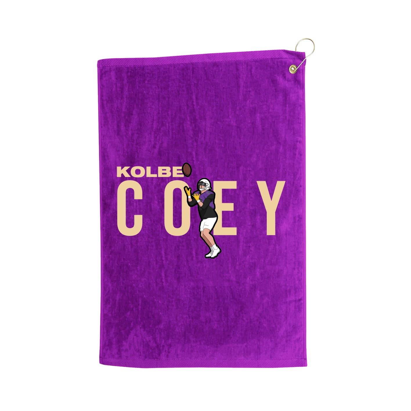 Golf Towel — Player Name in Purple