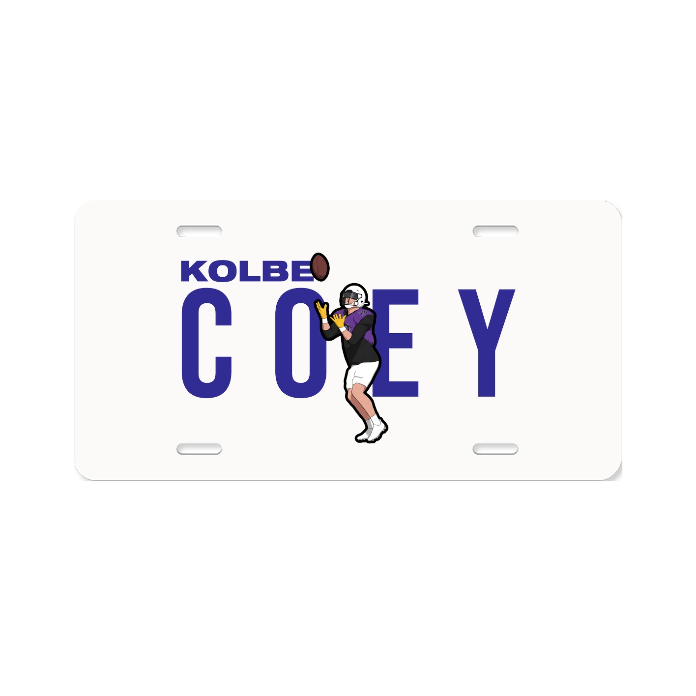 License Plate — Player Name in Classic