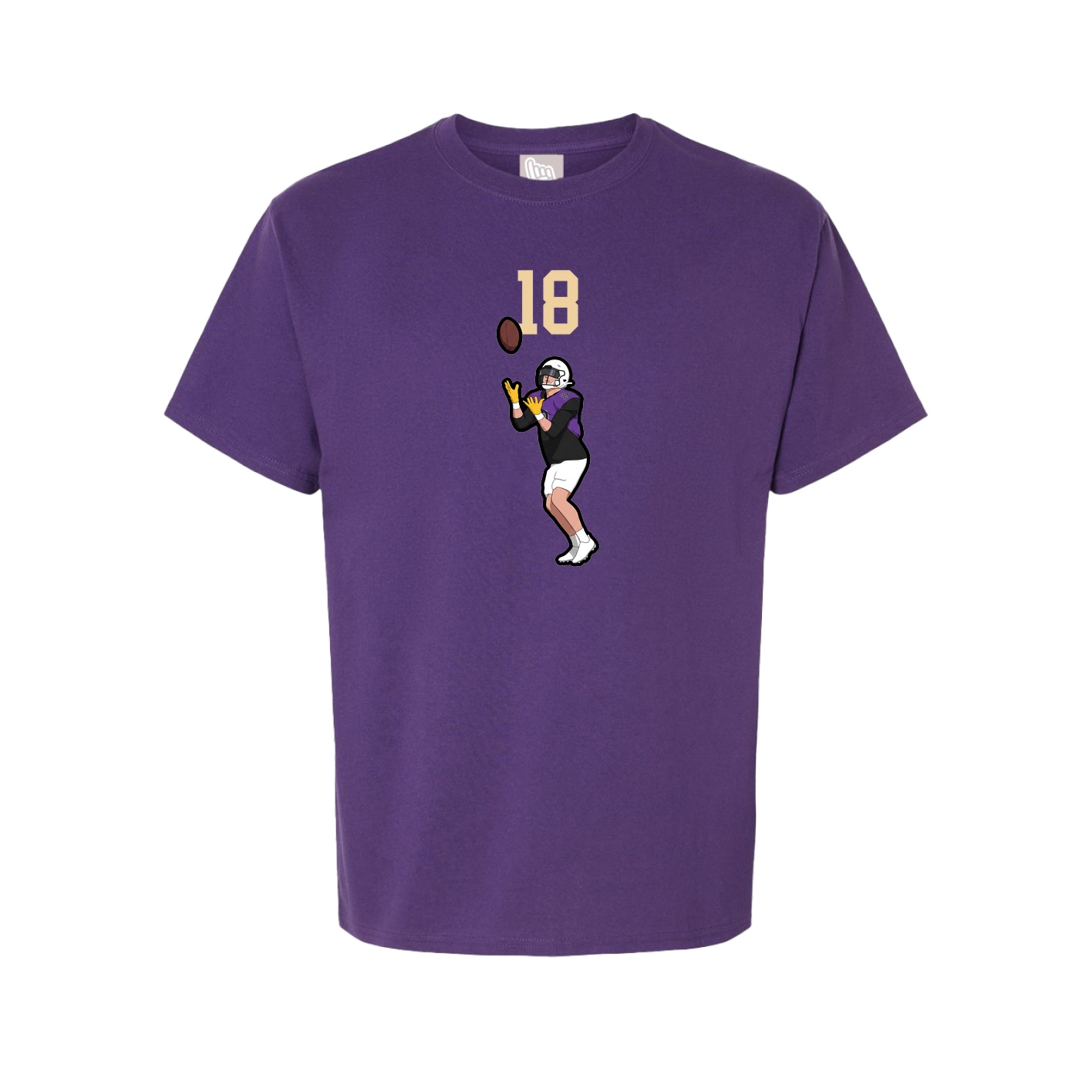 Youth Tee — Number Top in Purple