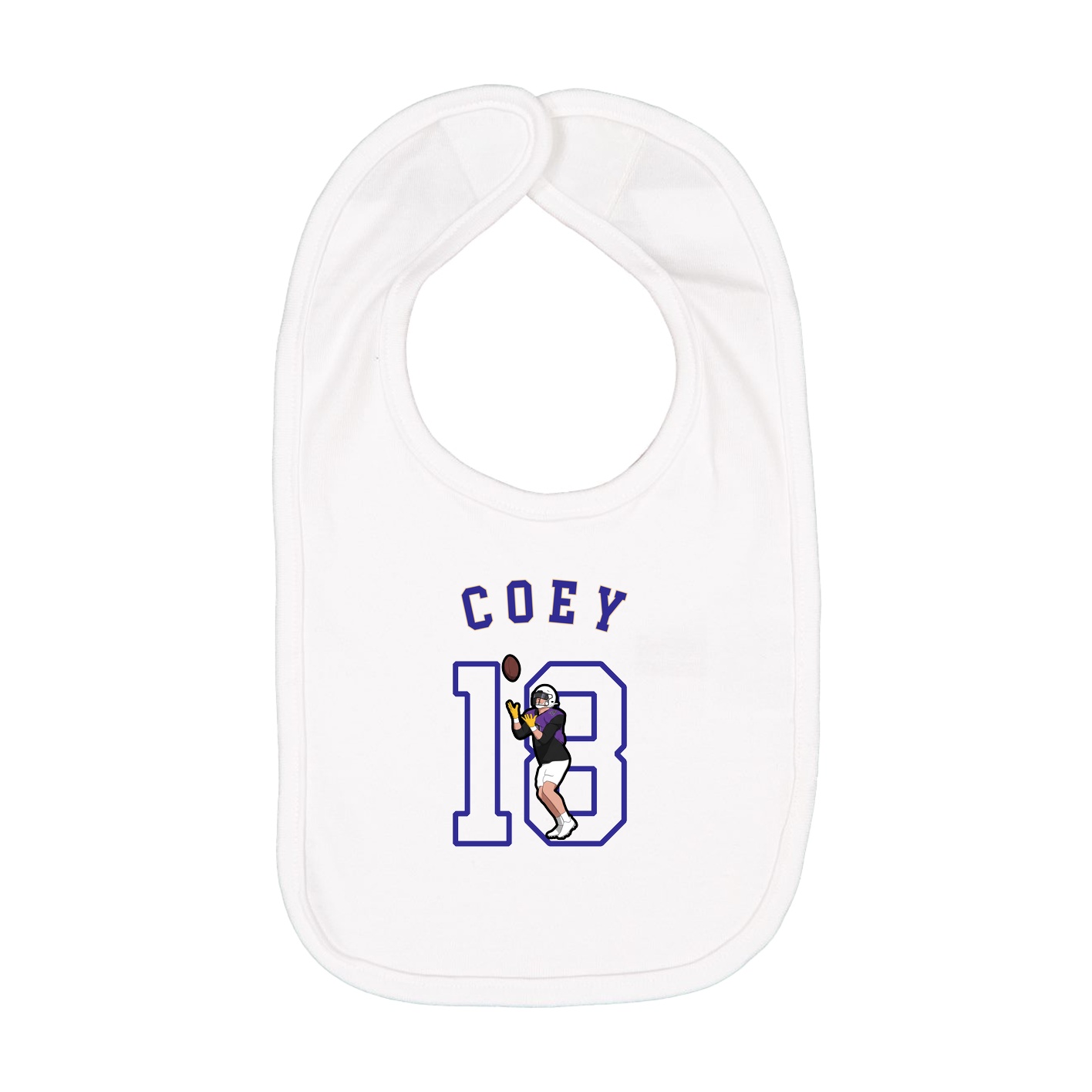 Infant Bib — Shirsey Arch in White