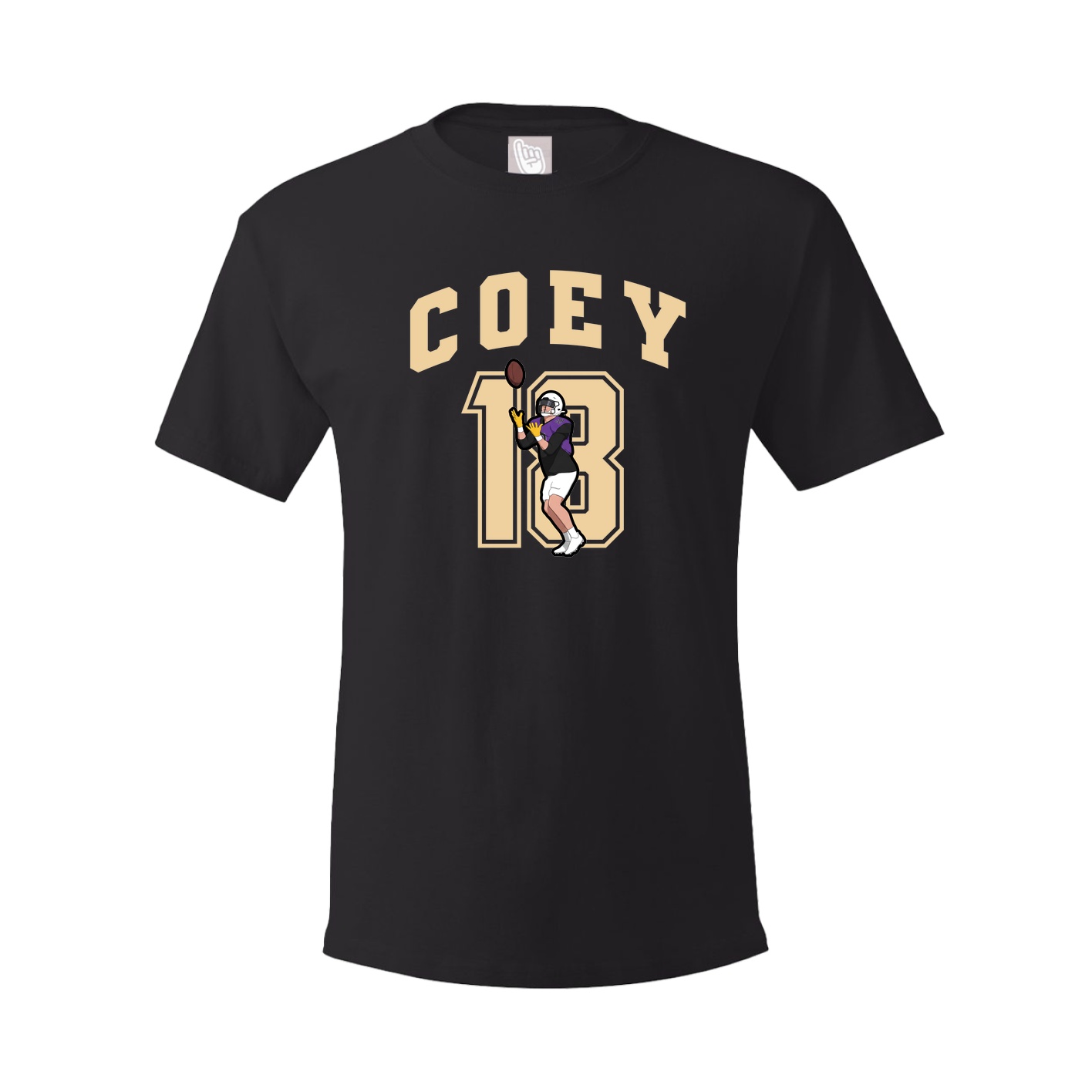 Youth Tee — Number in Black