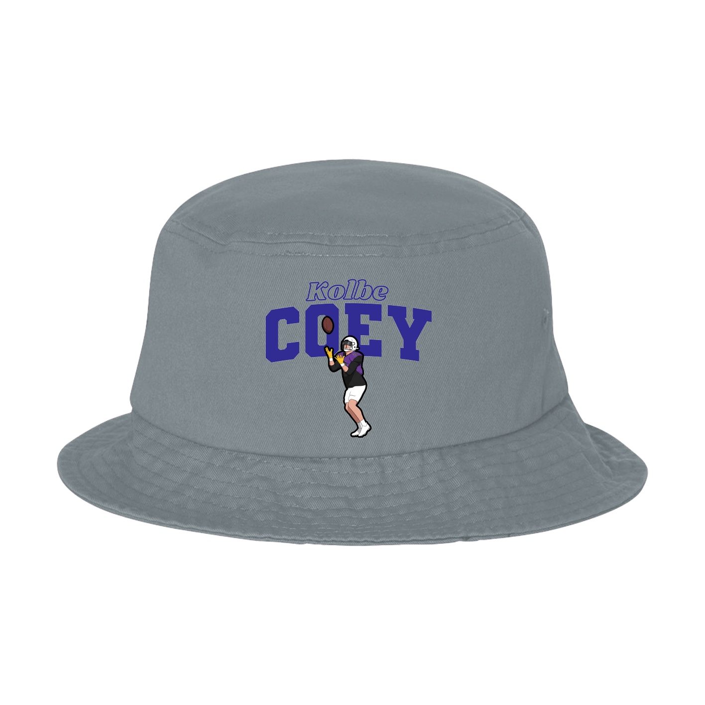 Bucket Cap — Name Arch in Grey