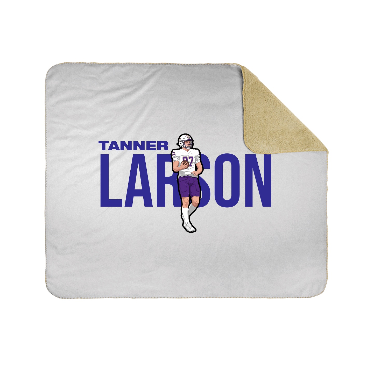 Throw Blanket — Player Name in White