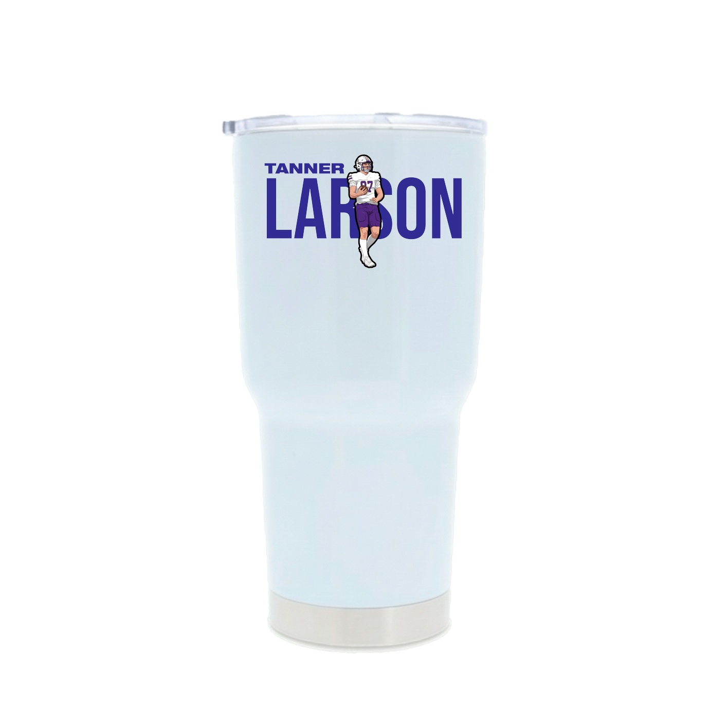 30oz Stainless Steel Tumbler — Player Name in White