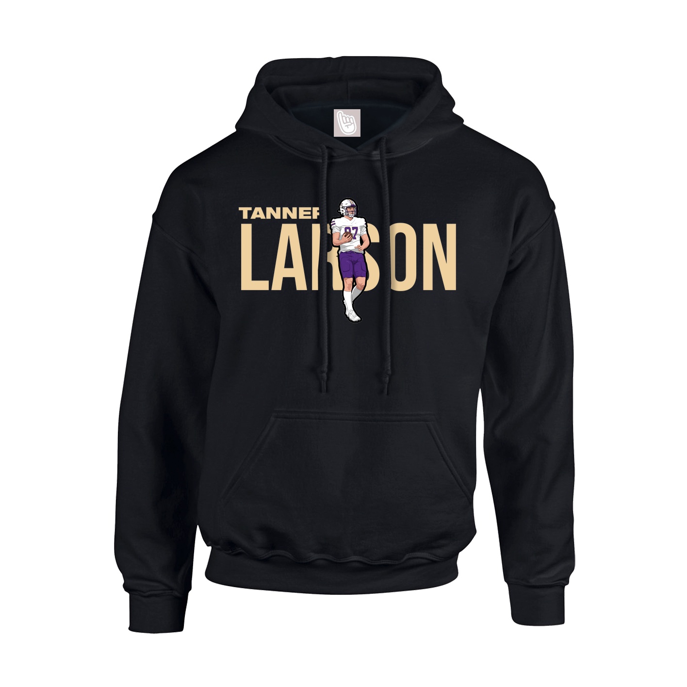 Youth Hoodie — Player Name in Black