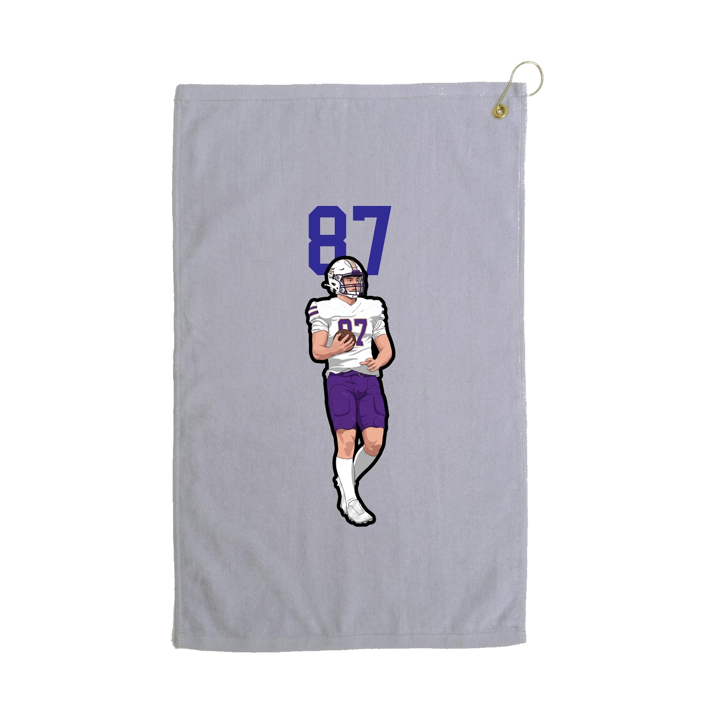 Golf Towel — Number Top in Grey