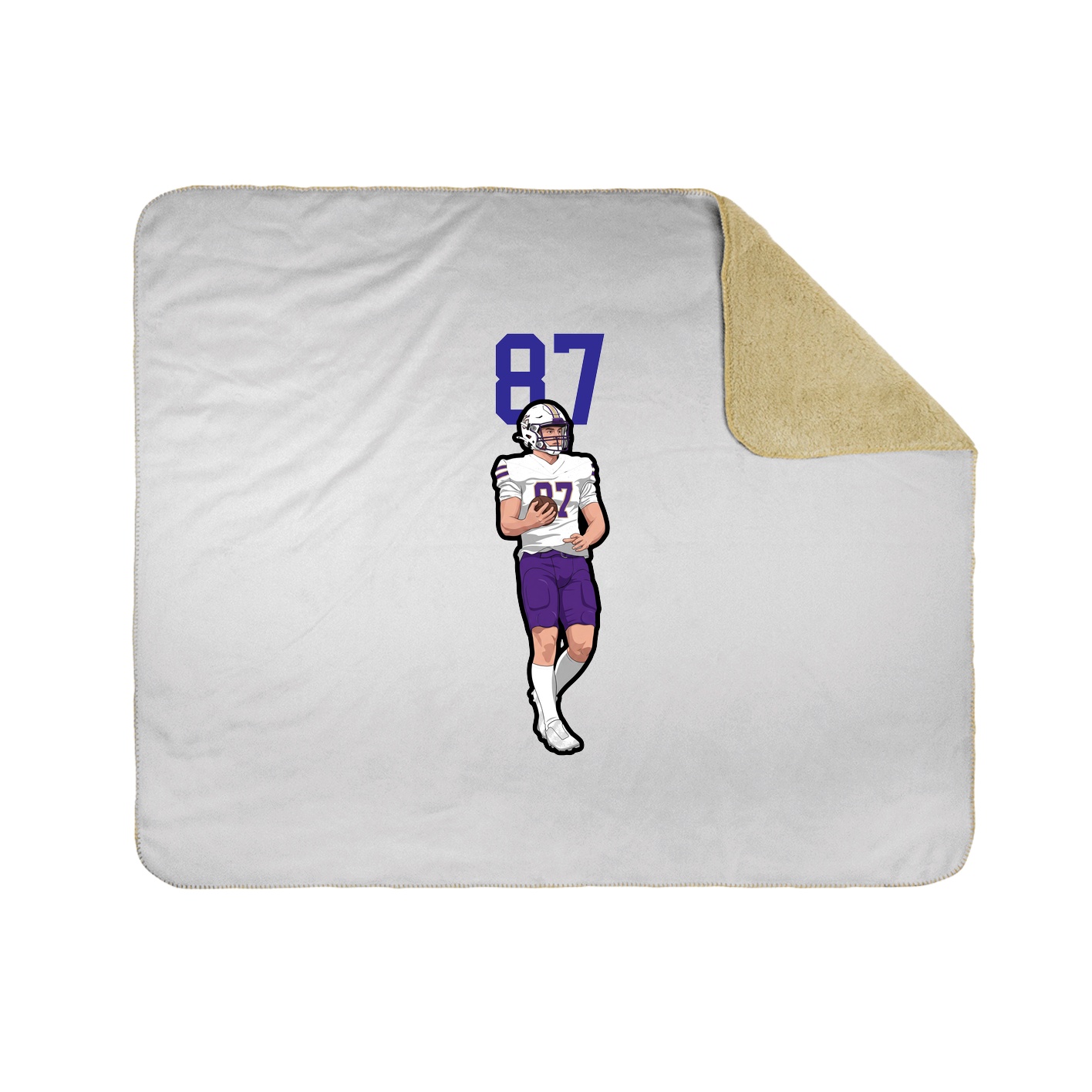 Throw Blanket — Number Top in White